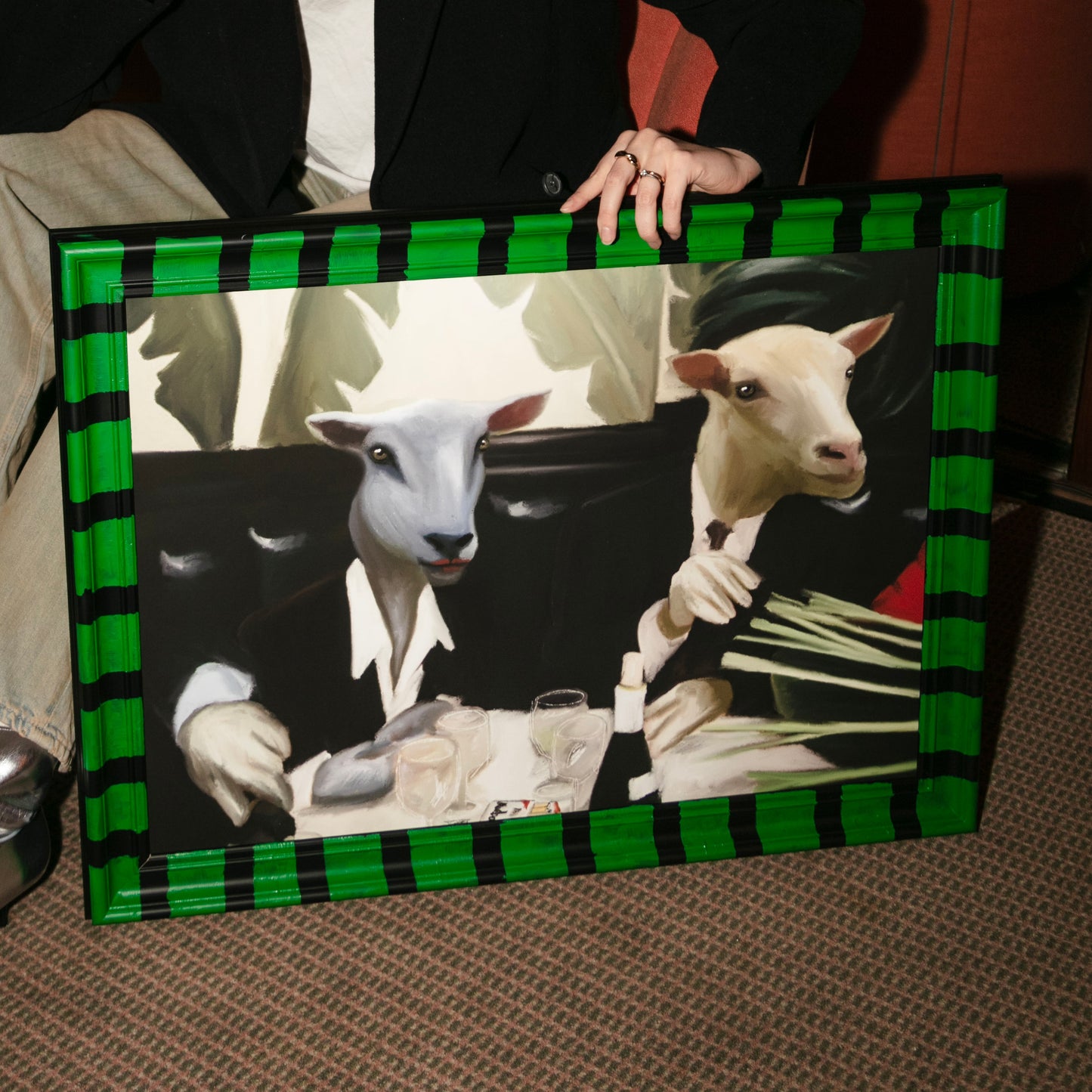 Estelle Graf 50x70 ram, grön