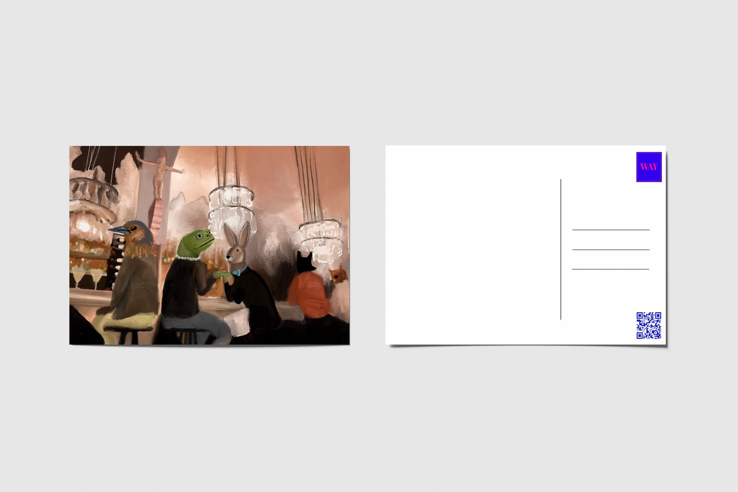 Vykort - AW på Riche